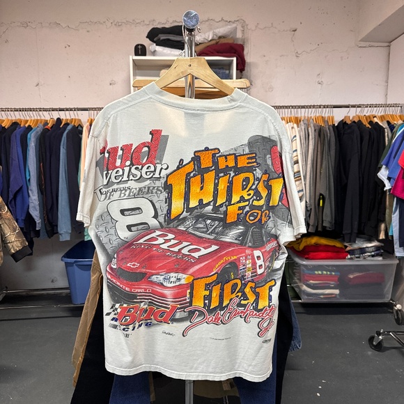 Vintage Dale Earnhardt Budweiser Racing Big Print T-shirt - Picture 5 of 8